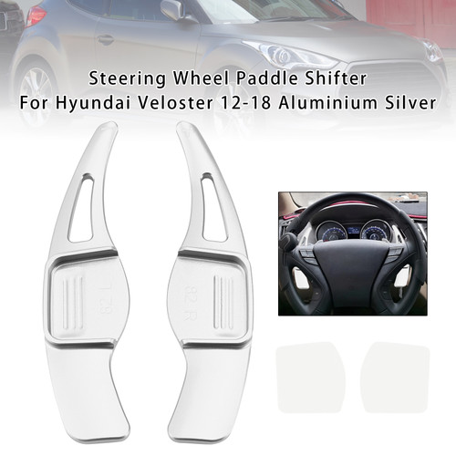 2012-2018 Hyundai 1st Gen Veloster Steering Wheel Paddle Shifter Silver Generic