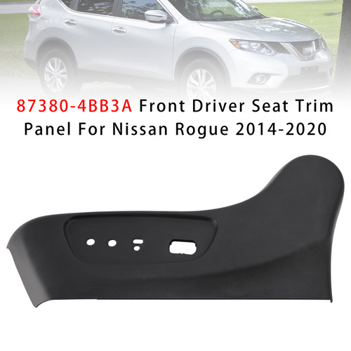 2014-2020 Nissan Rogue Front Driver Seat Trim Panel 87380-4BB3A Generic