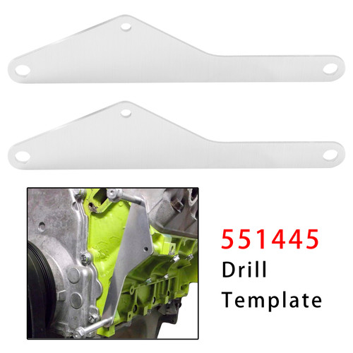 LS Truck/SUV LS1 LSX LM7 LR4 LQ4 L92 L96 2 Pack Iron Block Drill Template to Mount Alternator 551445 Generic