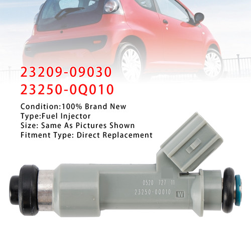 2005- Toyota Citroen Peugeot 1.0 1Pcs Fuel Injector 23209-09030 23250-0Q010 Generic