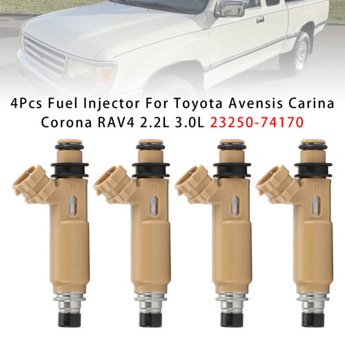 1994-2003 Toyota Avensis Carina Corona RAV4 2.2L 3.0L 4Pcs Fuel Injector 23250-74170