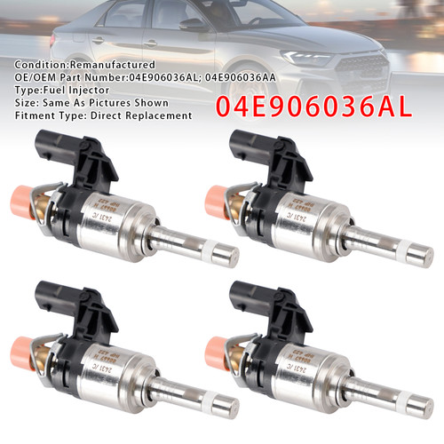 2015-2022 AUDI A1 A3 Q2 4Pcs Fuel Injector 04E906036AL 04E906036AA Generic