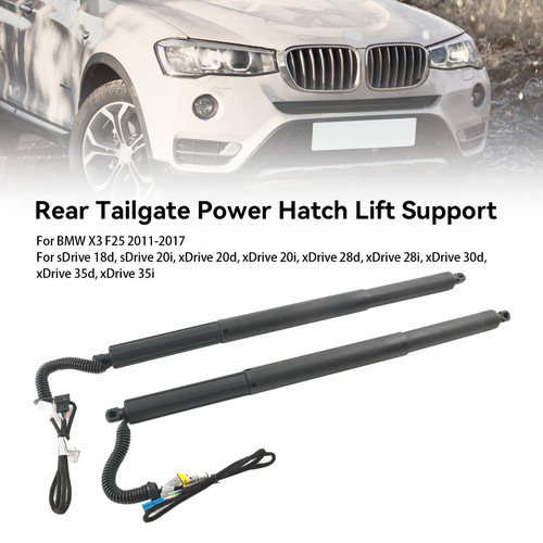 2011-2017 BMW X3 F25 2* Rear Tailgate Lift Support Black Generic