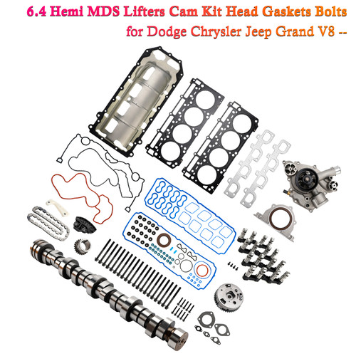 2012-2014 Chrysler 300 6.4L 392ci V8 HEMI 6.4 Hemi MDS Lifters Cam Kit Head Gaskets Bolts 53021726AD Generic