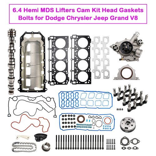 2012-2015 Jeep Grand Cherokee 6.4L 392ci V8 HEMI 6.4 Hemi MDS Lifters Cam Kit Head Gaskets Bolts 53021726AD Generic