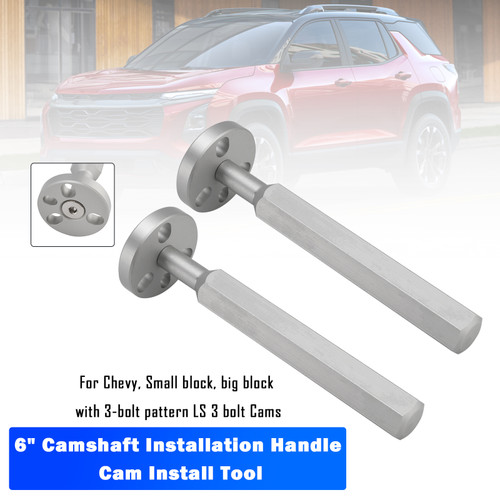 2x 6" Camshaft Installation Handle Cam Install Tool For Chevy, Small block, big block with 3-bolt pattern LS 3 bolt Cams