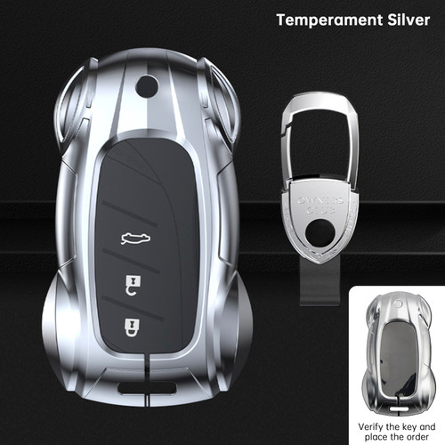 Lexus ES260h/RX350h/LS500h/NX260/UX260 Leather Alloy Zinc Car Key Silvery Case Cover Generic