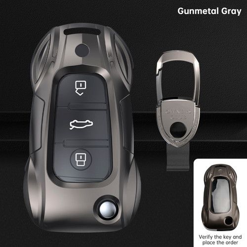Audi A1 A3 S3 Leather Alloy Zinc Car Key Gray Case Cover Generic