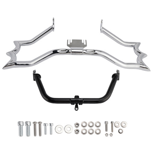 2009-2023 Touring Road King Street Glide Electra Glide Engine Guard Crash Bar&Fairing Bracket Kit Chrome Generic
