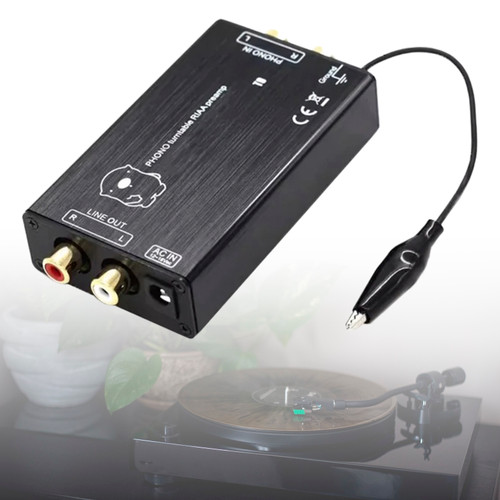 T9 Phono Preamp Preamplifier MM Phono Stage Preamp LP Vinyl Record Player Turntable Stereo Phonograph Pre-Amp US