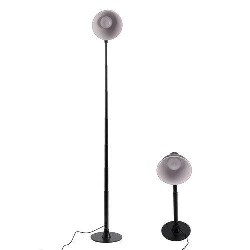 Adjustable LED Floor & Table Lamp 3 Colors Dimmable for Bedroom/Office - Walnut
