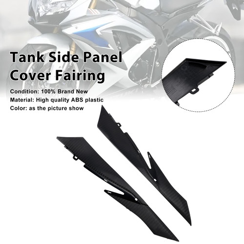 2008-2009 Suzuki GSX-R 600/750 Tank Side Panel Cover Fairing Black Generic
