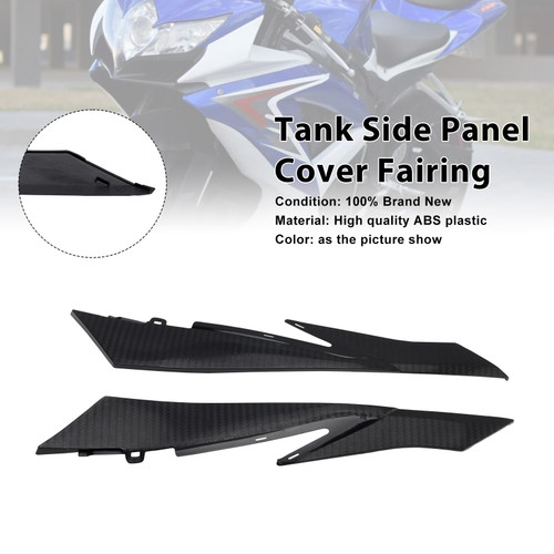 2008-2009 Suzuki GSX-R 600/750 Tank Side Panel Cover Fairing Black Generic