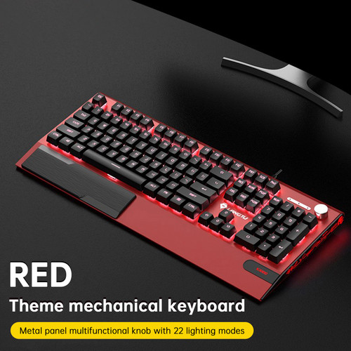 K1000 Mechanical Keyboard Wired 104-key Black Switches Gaming E-Sports Customized