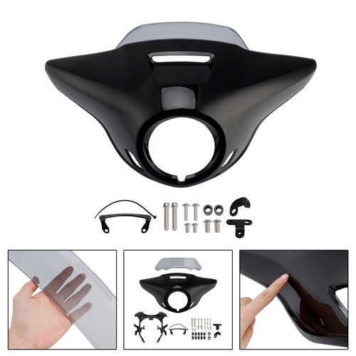 2021-2024 HONDA CM300 CM500 Windshield Headlight Fairing Gloss Black+Gray Generic