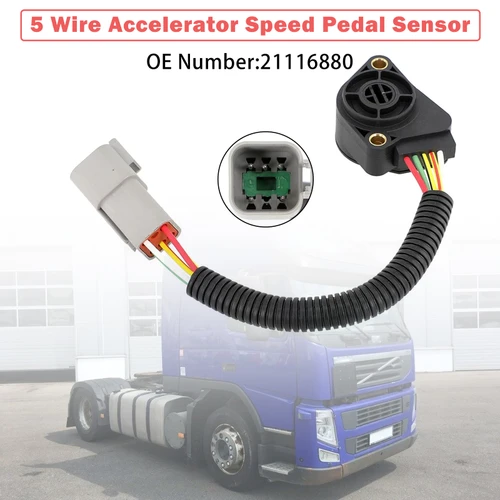 2004- Volvo Truck FH/FM 13L & 16L Engines 5 Wire Accelerator Speed Pedal Sensor 21116880 Generic