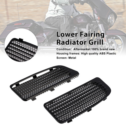 2014-2023 Harley Touring Lower Fairing Radiator Grille Black Generic