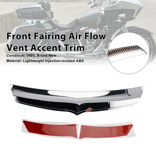 2015-2016 Harley Davidson FLTRUSE CVO Road Glide Ultra Front Fairing Air Flow Vent Accent Trim Chrome Generic