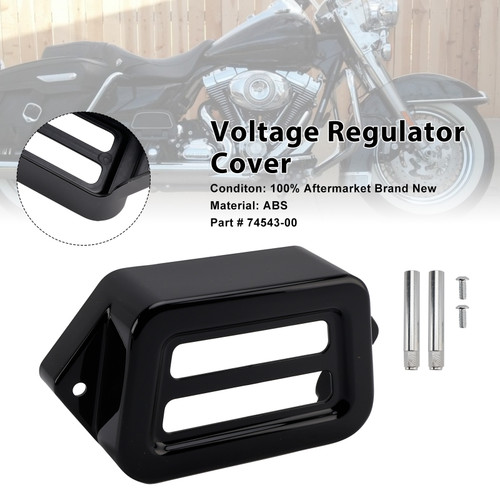 1997-2008 Harley Road King Voltage Regulator Cover Black Generic