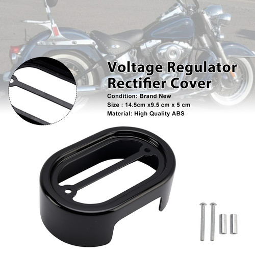 2001-2017 Harley Softail Breakout Voltage Regulator Rectifier Cover Black Generic