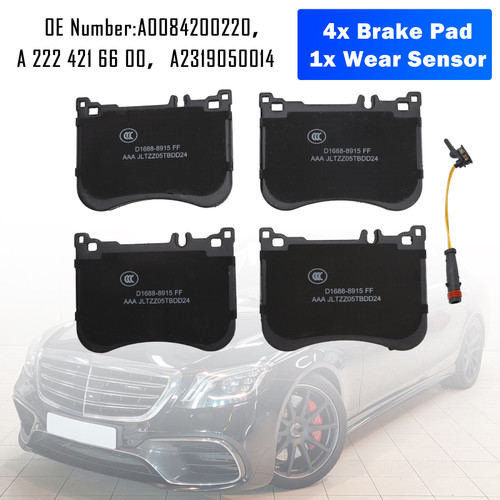 Mercedes-Benz W222 S-Class AMG Front Brake Pads A0084200220 With Wear Sensor Generic