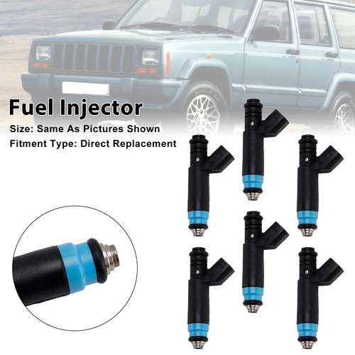 1999-2004 Jeep Cheroee TJ Wrangler 6Pcs Fuel Injector 280155784 Generic