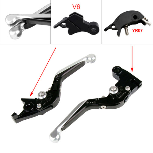 2024-2025 YAMAHA XSR900GP Adjustable Folding Extendable Racing Brake & Clutch Levers Silver Generic