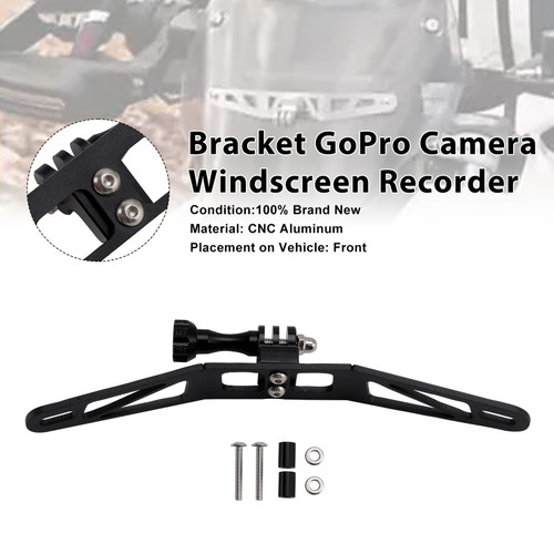 2010-2025 BMW K1600 GT/GTL Bracket GoPro Camera Windscreen Recorder Black Generic