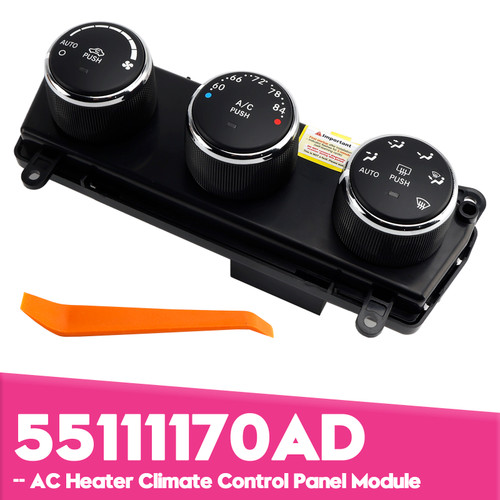 2011-2013 Jeep Wrangler AC Heater Climate Control Panel Module 55111170AD Generic
