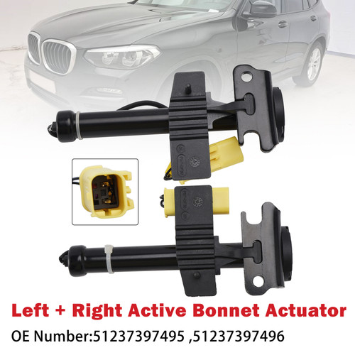 2017-2020 BMW X3 X4 Left+Right Active Bonnet Actuator 51237397495 51237397496 Generic