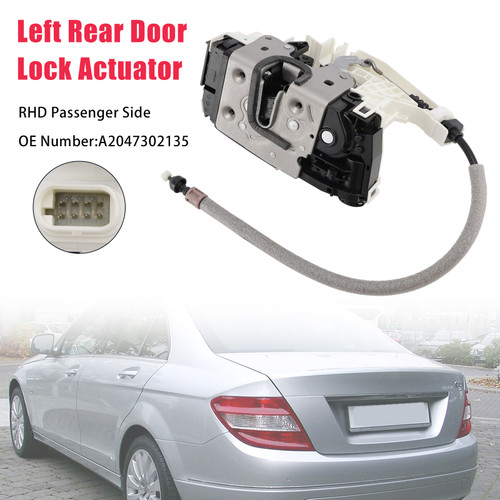 2007-2011 Mercedes C-Class W204 Left Rear Door Lock Actuator A2047302135 Generic