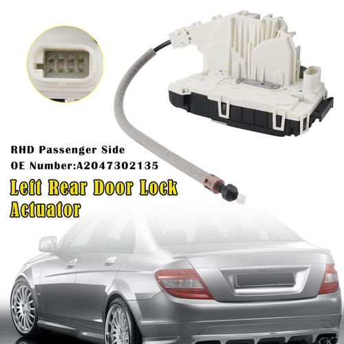 2007-2011 Mercedes C-Class W204 Left Rear Door Lock Actuator A2047302135 Generic