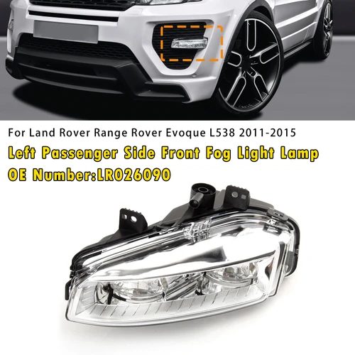 2011-2015 Land Rover Range Rover Evoque L538 Left Passenger Side Front Fog Light Lamp LR026090 Generic