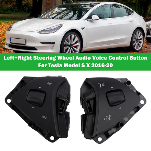 2016-2020 Model S X Left+Right Steering Wheel Audio Voice Control Button Generic
