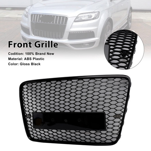 2005-2015 Audi Q7 SQ7 Front Bumper Radiator Vent Mesh Grille Gloss Black Generic