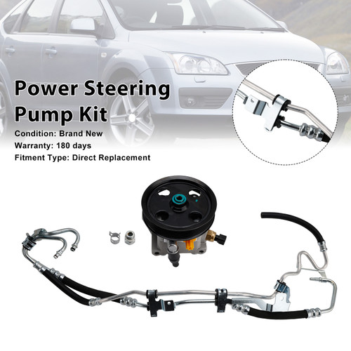 2004-2011 Ford Focus C-Max Power Steering Pump+High Pressure Pipe 4M513A696AC Generic