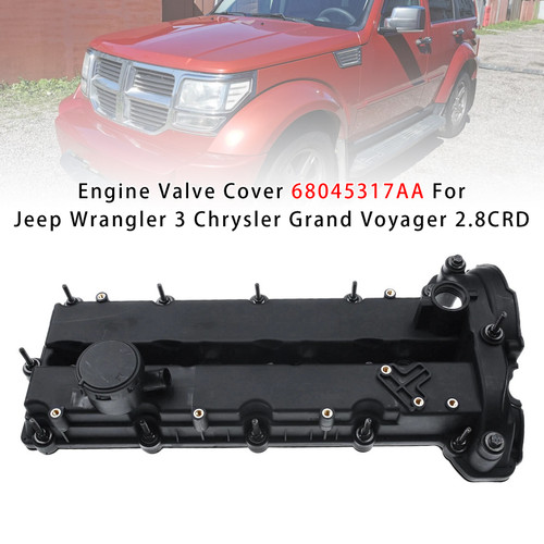 2007-2018 Jeep Wrangler III JK 2.8 CRD SUV (Open) Engine Valve Cover 68045317AA Generic