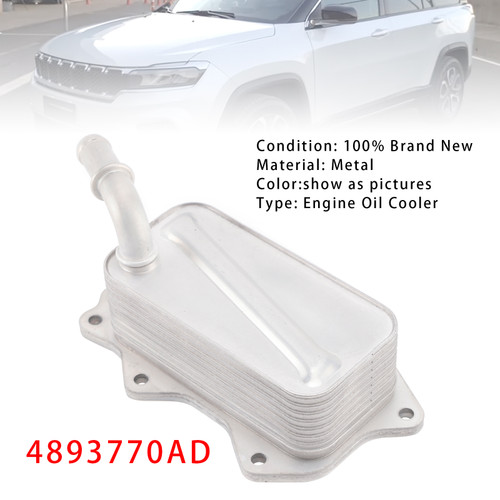 2019-2023 Jeep Grand Commander Cherokee 2.0T Engine Oil Cooler 4893770AD Generic