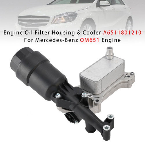 Mercedes-Benz OM651 Engine Engine Oil Filter Housing & Cooler A6511801210 Generic