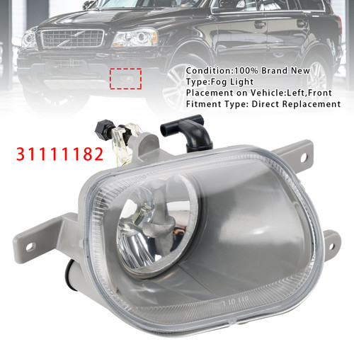 2003-2014 Volvo XC90 Left Front Fog Light Lamp Without Bulb 31111182 Generic