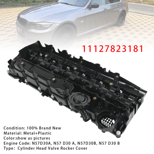 BMW N57D30 N57 3.0 Diesel Cylinder Head Valve Rocker Cover 11127823181 Generic