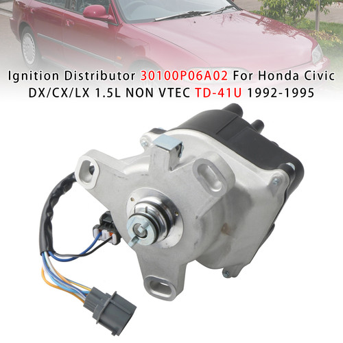 1992-1995 Honda Civic DX/CX/LX 1.5L NON VTEC TD-41U Ignition Distributor 30100P06A02 Generic