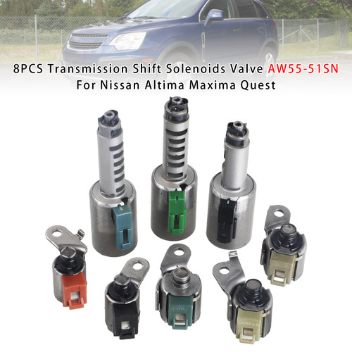 2000-2008 Volvo C30 S40 S60 S80 V50 V70 XC90 8PCS Transmission Shift Solenoids Valve AW55-51SN Generic