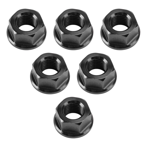 CNC Aluminum Rear Sprocket Carrrier Flange Nuts Set M10x1.25 Black