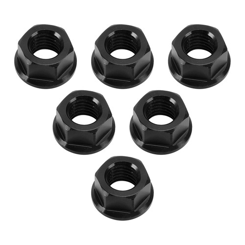 CNC Aluminum Rear Sprocket Carrrier Flange Nuts Set M10x1.5mm Black