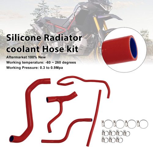 2022-2025 Aprilia Tuareg 660 Silicone Radiator coolant Hose kit Red Generic