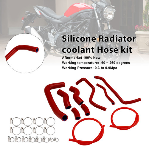 2016-2025 Suzuki SV650 Silicone Radiator coolant Hose kit Red Generic