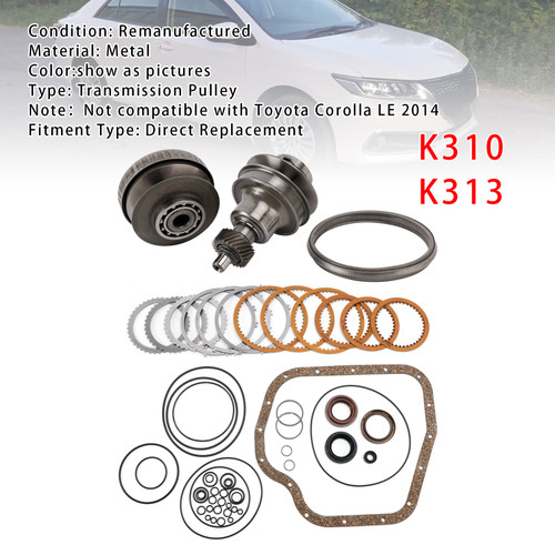 2015-2016 Toyota Ractis  1.2L CVT Transmission Pulley Set With Belt Chain K310 K313 Generic