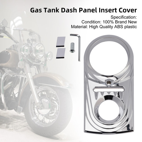 1993-2015 Harley Gas Tank Dash Panel Insert Cover Chrome Generic