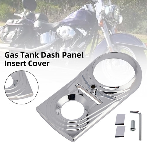 1993-2015 Harley Gas Tank Dash Panel Insert Cover Chrome Generic